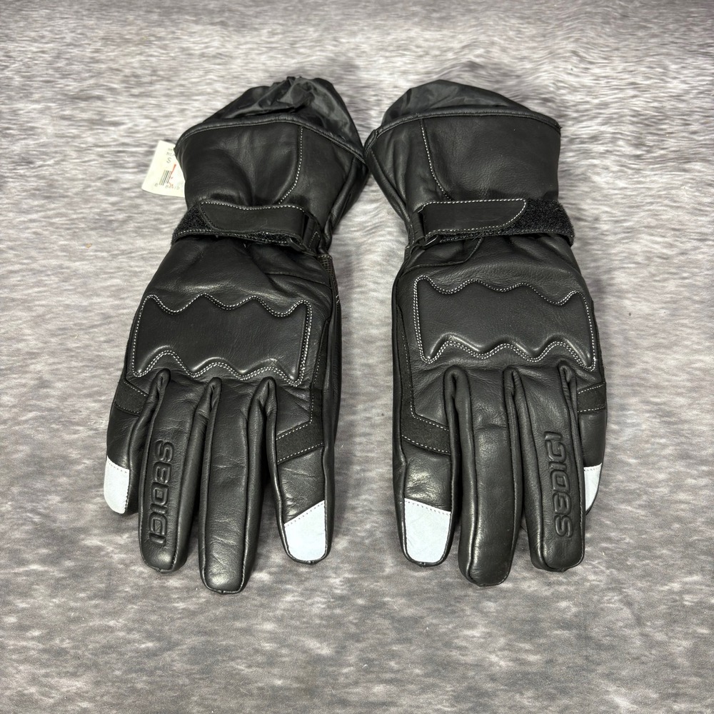 Sedici Massimo Gloves Womens XL Black Leather Waterproof Hipora Motorcycle